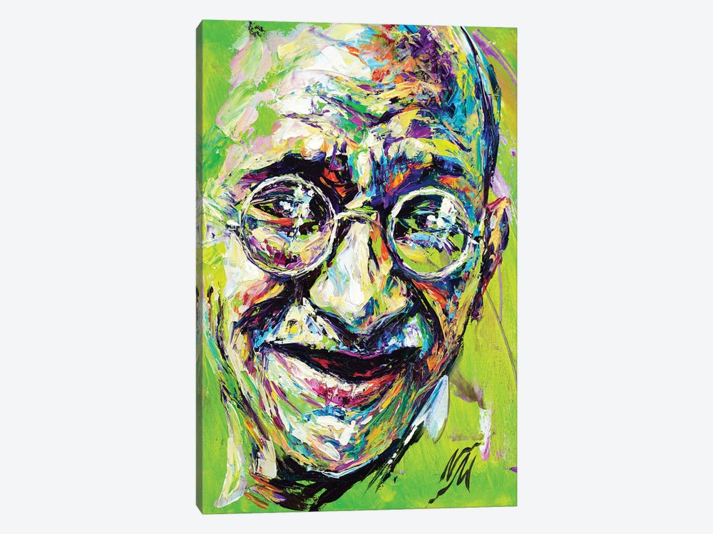 Mahatma Gandhi by Natasha Mylius 1-piece Canvas Print