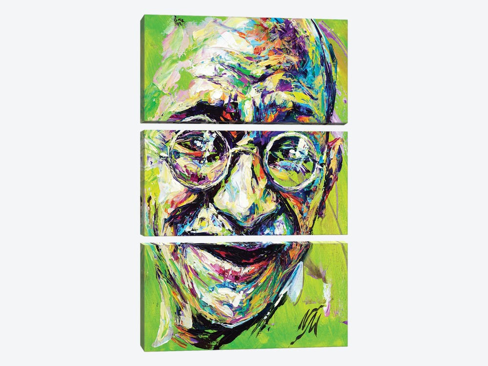 Mahatma Gandhi by Natasha Mylius 3-piece Art Print