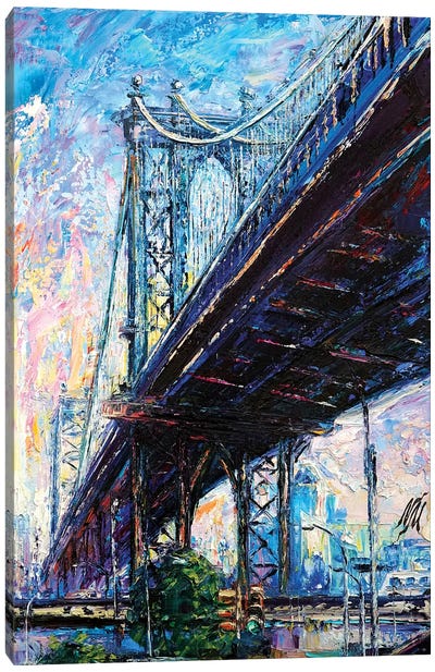 Manhattan Bridge Canvas Art Print - Natasha Mylius