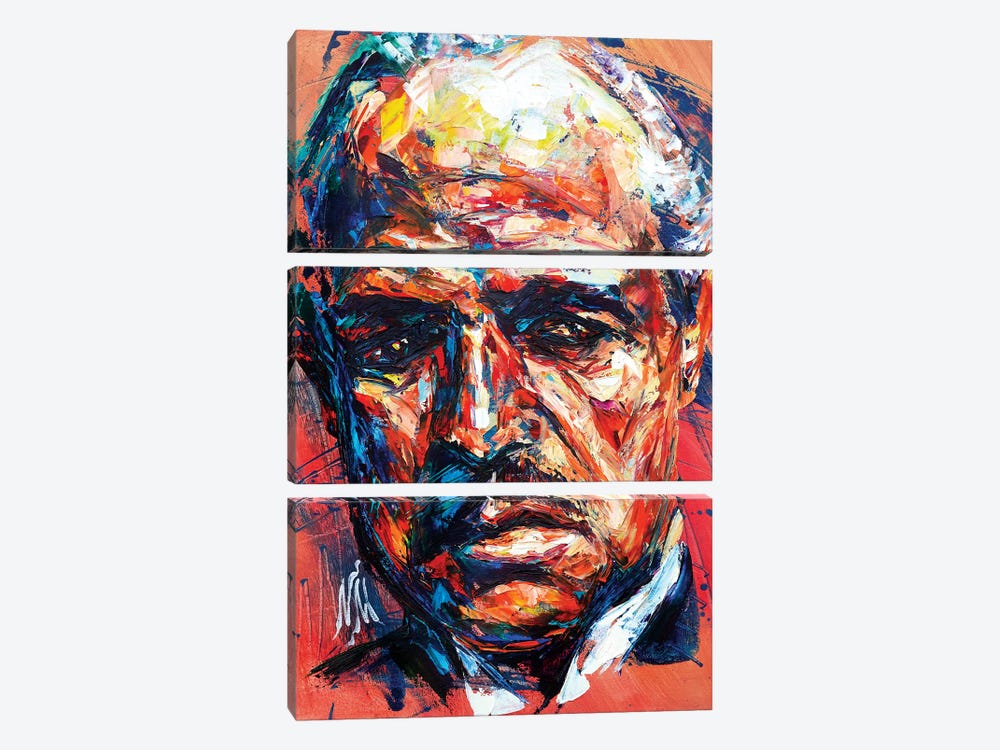 Marlon Brando by Natasha Mylius 3-piece Canvas Artwork