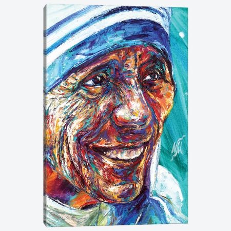 Mother Teresa Canvas Print #NMY30} by Natasha Mylius Art Print
