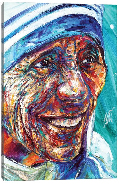 Mother Teresa Canvas Art Print - Natasha Mylius