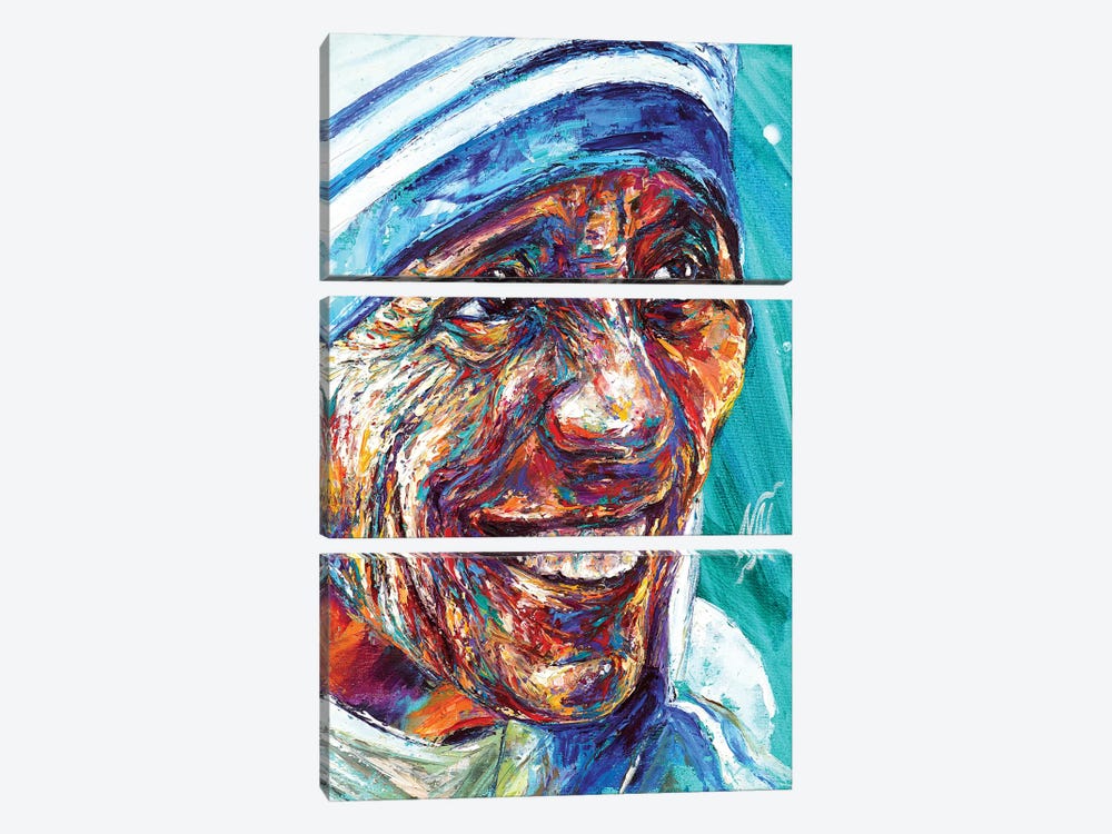 Mother Teresa by Natasha Mylius 3-piece Canvas Artwork