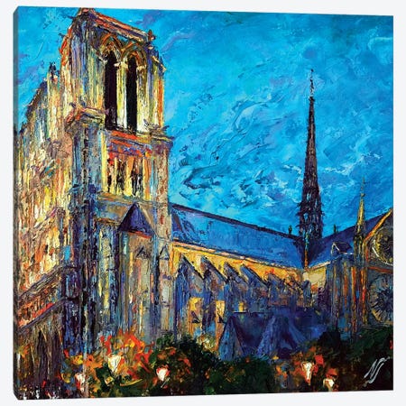 Notre Dame I Canvas Print #NMY34} by Natasha Mylius Canvas Art