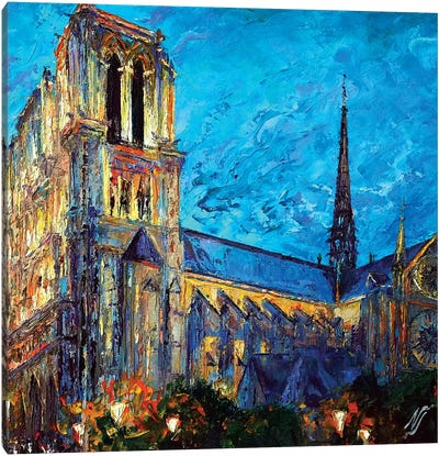 Notre Dame I Canvas Art Print - Famous Places of Worship