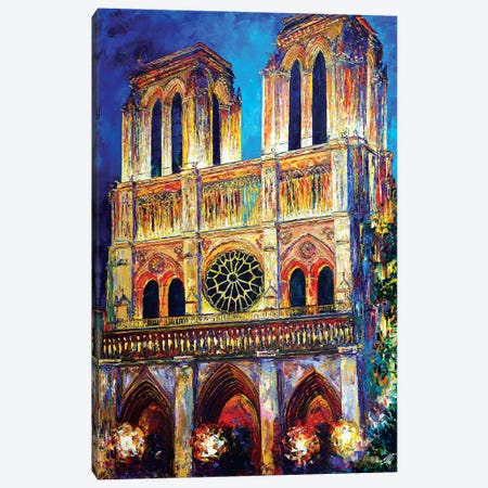 Notre Dame II Canvas Print #NMY35} by Natasha Mylius Canvas Wall Art