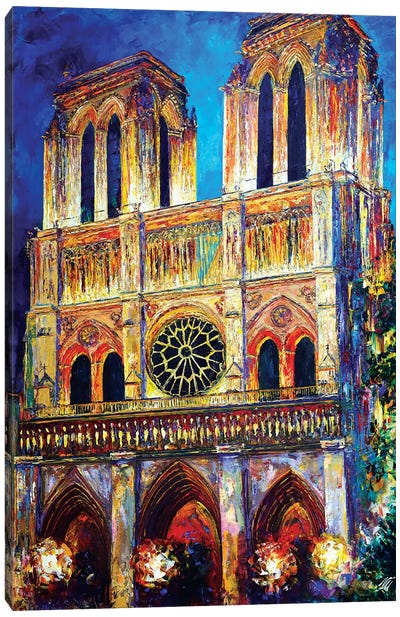 Notre Dame II Canvas Art Print - Notre Dame Cathedral
