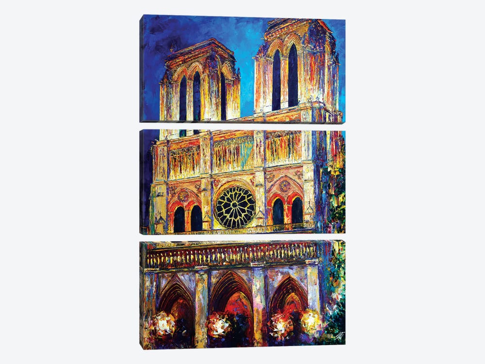 Notre Dame II by Natasha Mylius 3-piece Canvas Print