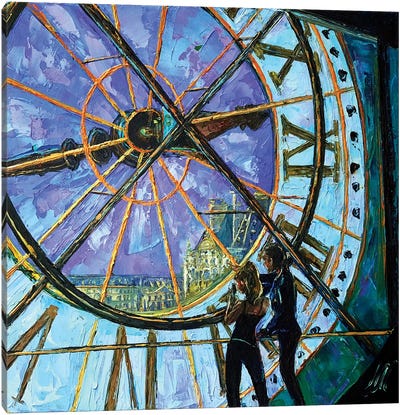 Orsay Clock Canvas Art Print - Natasha Mylius