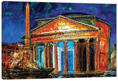 Pantheon Canvas Art Print - Rome Art