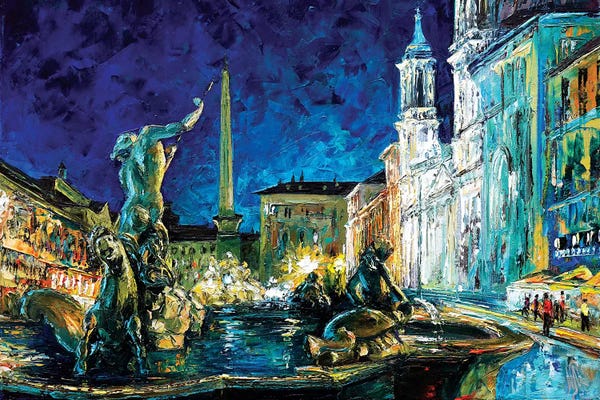 Contemporary Streetscapes: Piazza Navona by Natasha Mylius