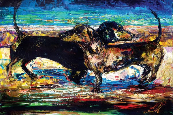 Dachshunds: Sisters by Natasha Mylius