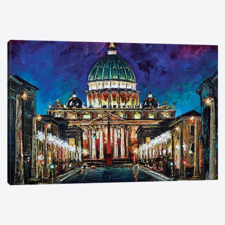 St. Peter's Basilica Canvas Print #NMY49} by Natasha Mylius Canvas Art