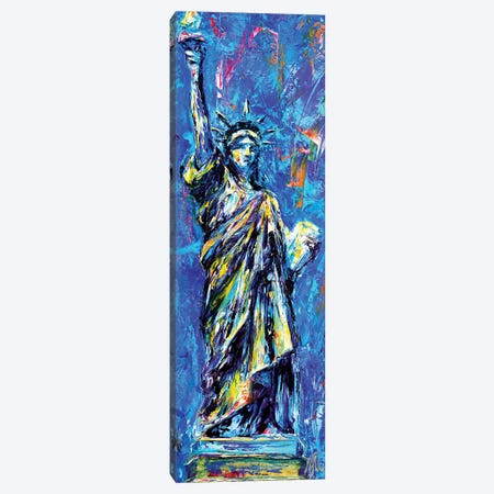 Statue Of Liberty Canvas Print #NMY50} by Natasha Mylius Art Print