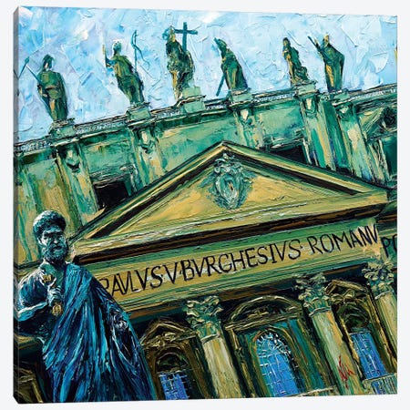 Statue Of Saint Peter Canvas Print #NMY51} by Natasha Mylius Canvas Print
