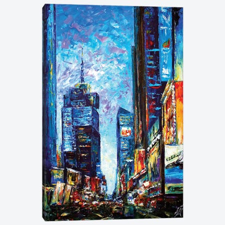 Times Square Canvas Print #NMY53} by Natasha Mylius Canvas Print