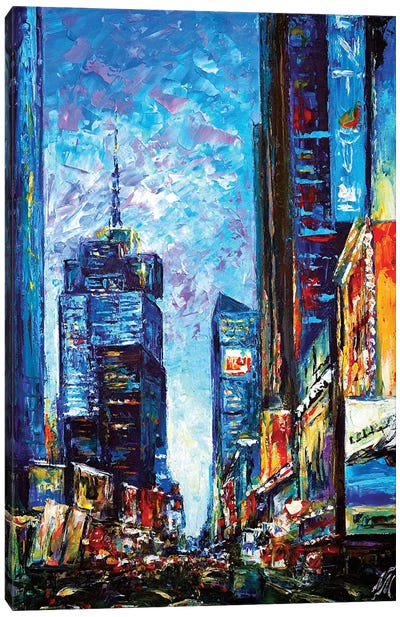 Times Square Canvas Art Print - Natasha Mylius