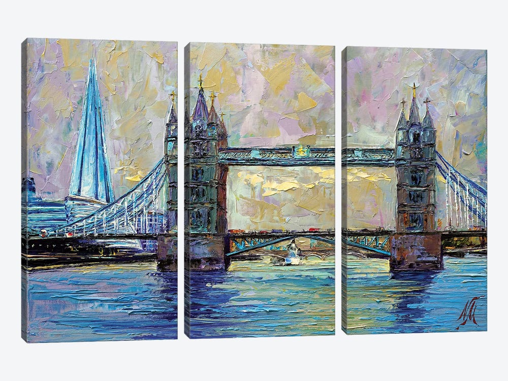 Tower Bridge by Natasha Mylius 3-piece Canvas Artwork
