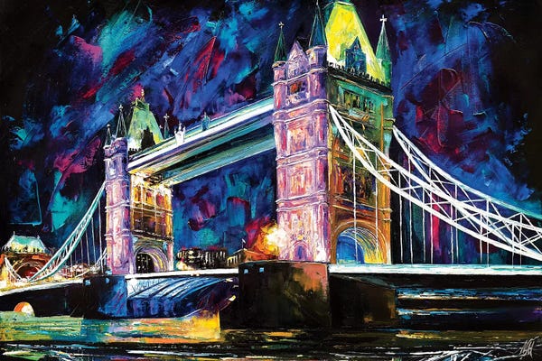 Tower Bridge: Tower Bridge At Night by Natasha Mylius