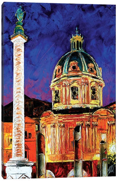 Trajan's Column Canvas Art Print - Lazio Art