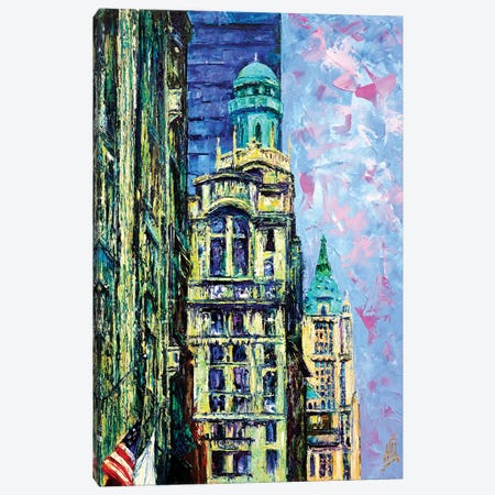 Trinity & Woolworth Buildings Canvas Print #NMY59} by Natasha Mylius Canvas Print