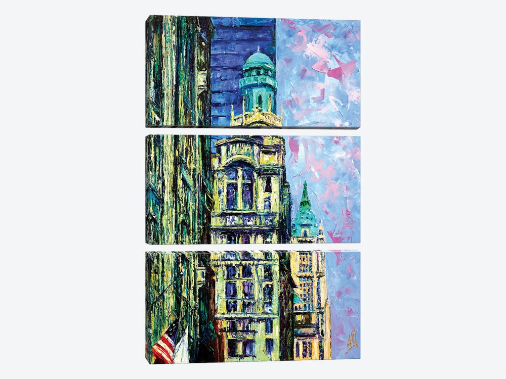 Trinity & Woolworth Buildings by Natasha Mylius 3-piece Canvas Print