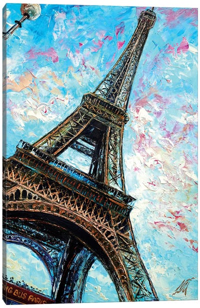Big Bus View, Paris Canvas Art Print - The Eiffel Tower