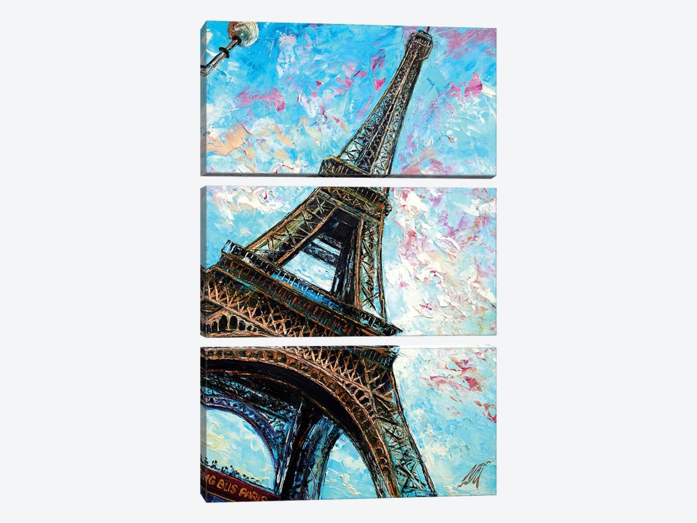 Big Bus View, Paris by Natasha Mylius 3-piece Canvas Print