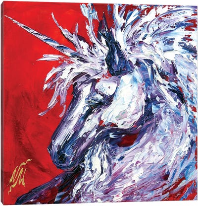 Unicorn Canvas Art Print - Natasha Mylius