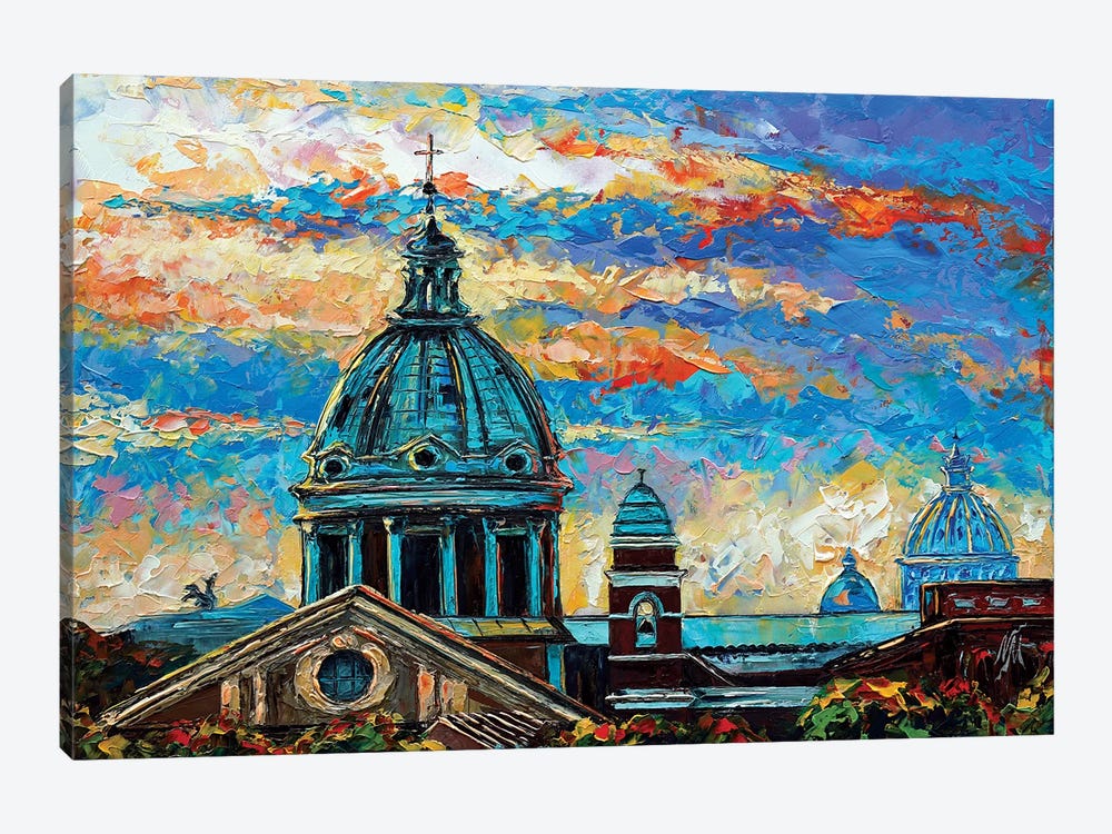 View From Borghese Gardens by Natasha Mylius 1-piece Canvas Artwork