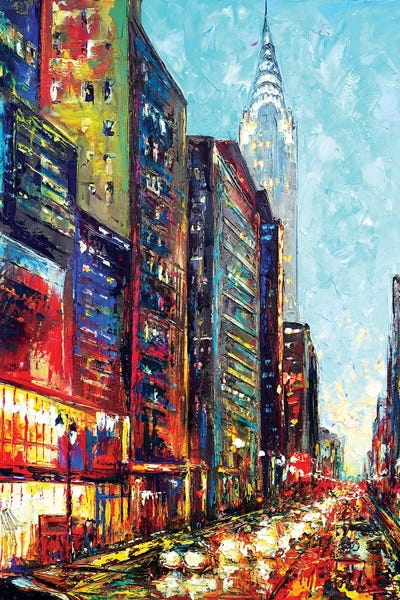 Contemporary Streetscapes: View With Chrysler Bldg by Natasha Mylius