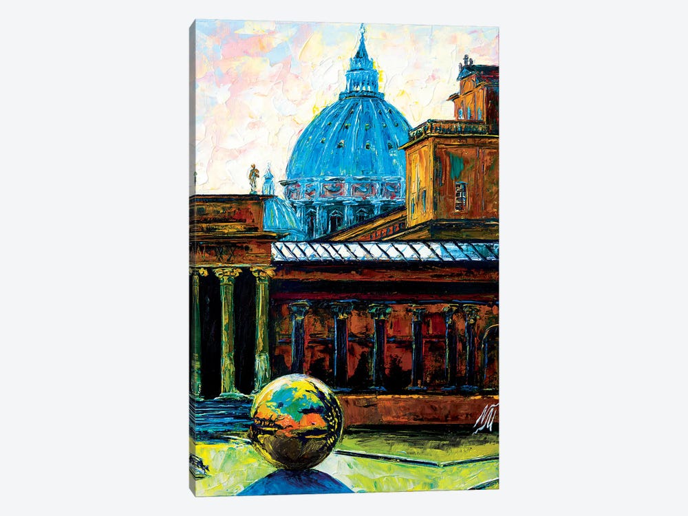 Sphere Within A Sphere At The Pigna Rome by Natasha Mylius 1-piece Canvas Print
