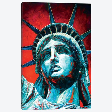 Statue Of Liberty Crown Canvas Print #NMY75} by Natasha Mylius Canvas Artwork
