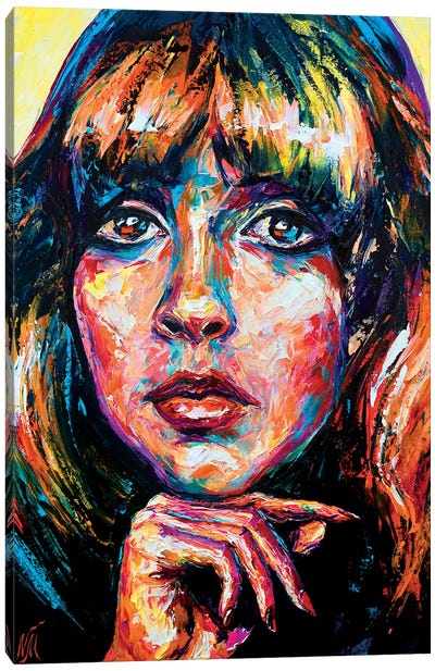 Stevie Nicks Canvas Art Print - Seventies Nostalgia Art