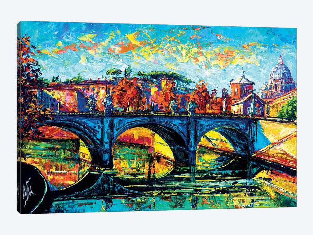 Vittorio Emanuele II Bridge, Rome by Natasha Mylius 1-piece Art Print