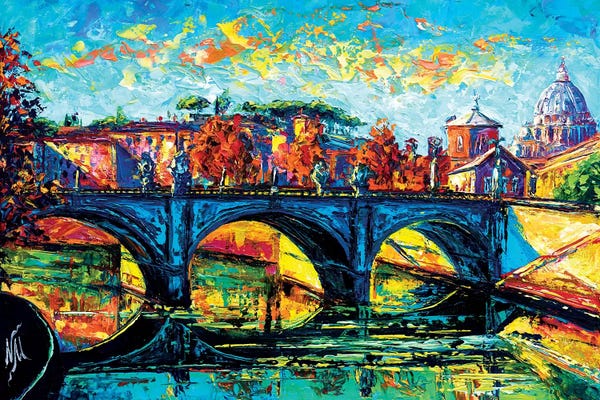 Natasha Mylius: Vittorio Emanuele II Bridge, Rome by Natasha Mylius