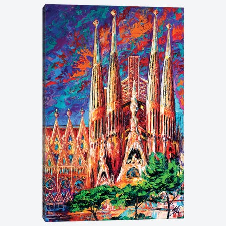La Sagrada Familia Canvas Print #NMY84} by Natasha Mylius Canvas Art Print