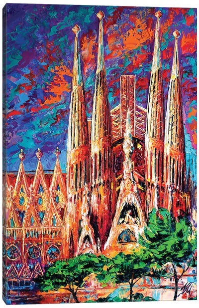 La Sagrada Familia Canvas Art Print - Churches & Places of Worship