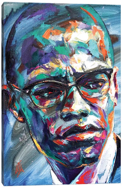 Malcolm X Canvas Art Print - Human & Civil Rights Art