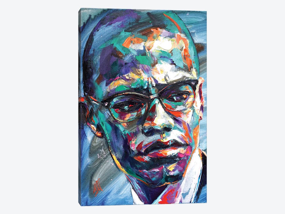 Malcolm X by Natasha Mylius 1-piece Canvas Print