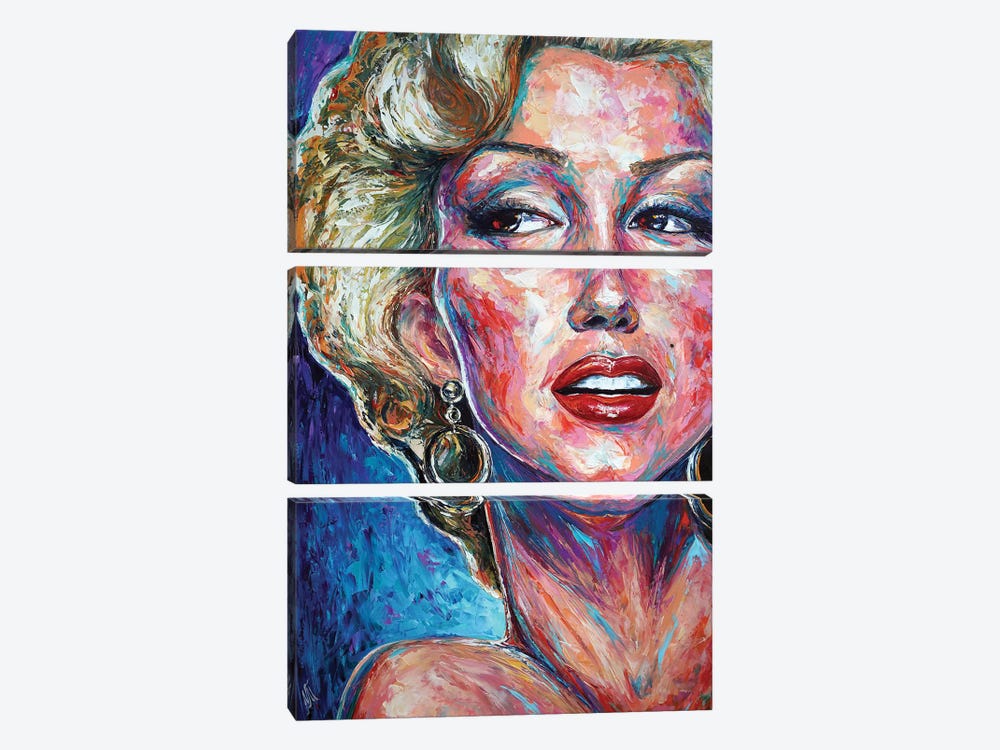 Marilyn Monroe by Natasha Mylius 3-piece Canvas Art
