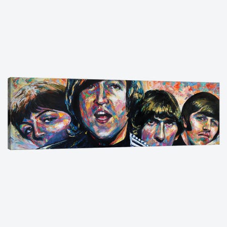 The Beatles Canvas Print #NMY88} by Natasha Mylius Canvas Wall Art