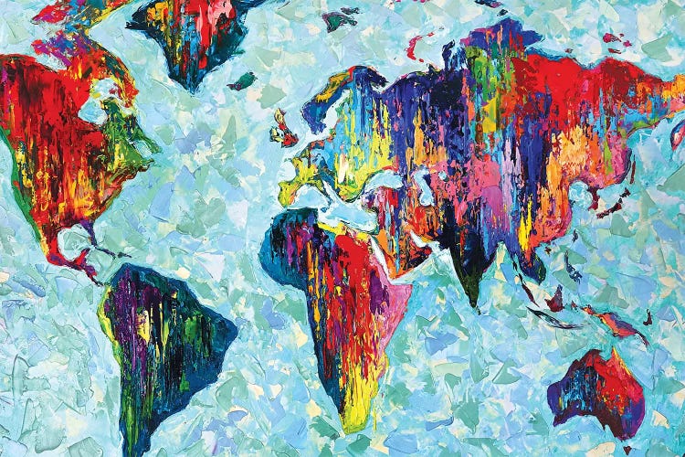 World Map by Natasha Mylius wall art