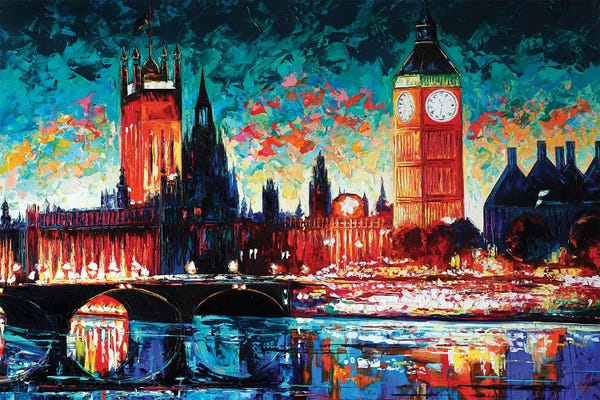 Intense Impressionism: Big Ben And Houses Of Parliament by Natasha Mylius