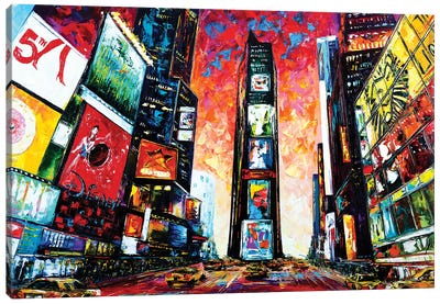 Times Square. The World Crossroads. Canvas Art Print - Performing Arts