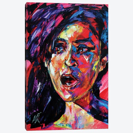 Amy Winehouse Canvas Print #NMY92} by Natasha Mylius Art Print