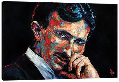 Nikola Tesla Canvas Art Print - Natasha Mylius