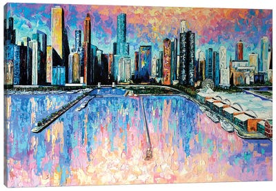 Chicago Skyline Canvas Art Print - Natasha Mylius