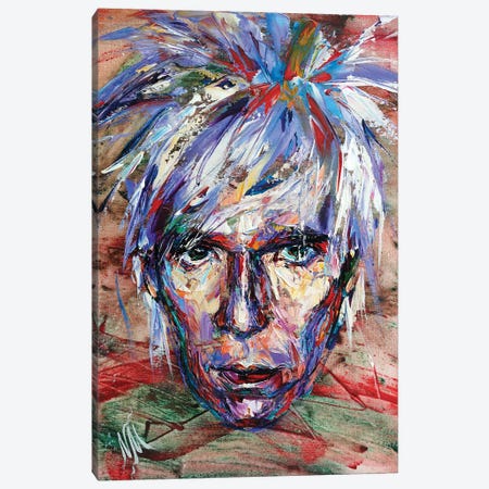 Andy Warhol Canvas Print #NMY97} by Natasha Mylius Canvas Wall Art