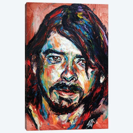 Dave Grohl Canvas Print #NMY98} by Natasha Mylius Canvas Art Print